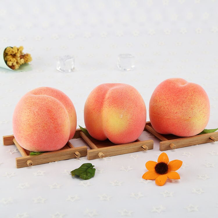 5pcs Artificial Fruit Peach Kindergarten Garden Family Kitchen Decoration Handwork DIY Fruit Peach Decoracion Para Cumplea Os