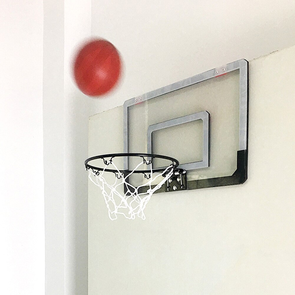 Home Dormitory Door Wall Mounted Mini Basketball Hoop Net with Ball Pump Wrench Fitness Equipment Accessories