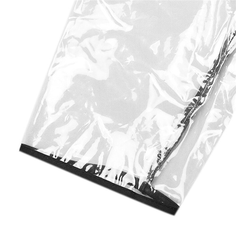 PVC/Vinyl Women Girls Transparent Clear Rain Coat Mac Camping Long Parka Raincoat