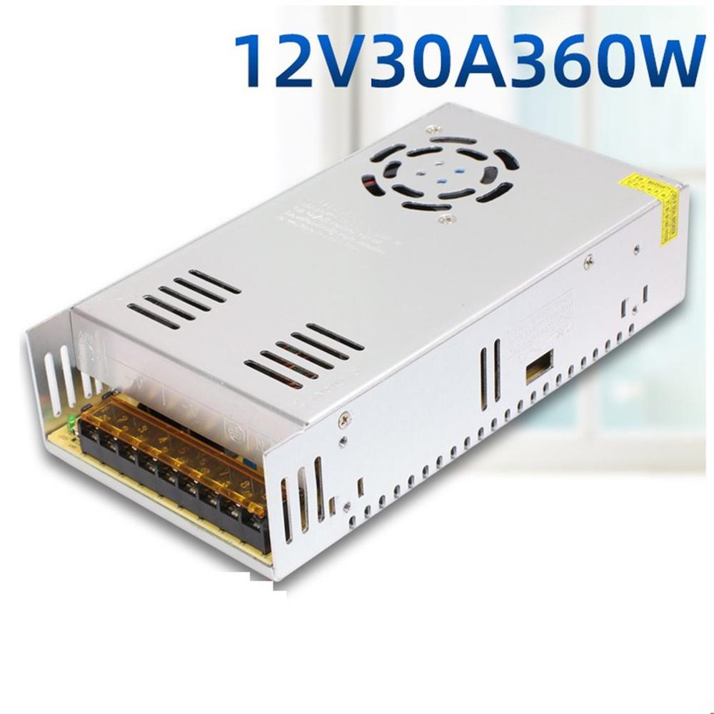 12V 30A 360W Schakelende Voeding Adapter Monitor Led Strip Verlichting Dc Transformers Gereglementeerde Switching