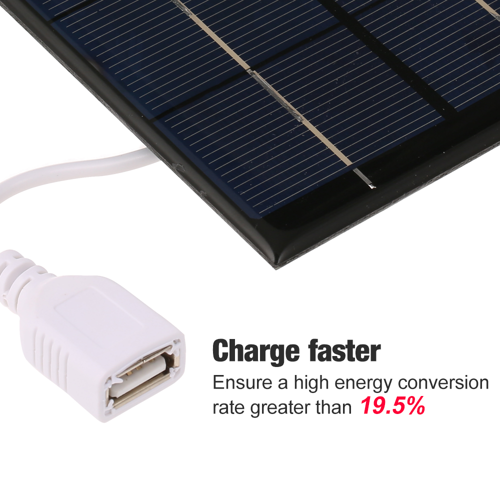 USB Solar Panel Outdoor 2.5W 5V Portable Solar Charger Pane Climbing Fast Charger Polysilicon Tablet Solar Generator Travel