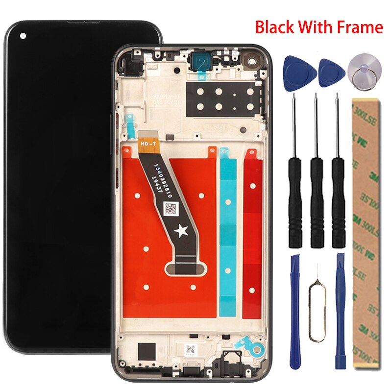 Originele Vervanging Voor Huawei P40 Lite E Lcd Display Digitizer Glass Panel Voor Huawei Y7P Lcd Display Accessoire Onderdelen: LCD Black Frame