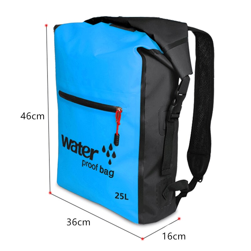 25l vandtæt svømmetaske udendørs rygsæk spand tør sæk opbevaringspose rafting sports rejsetaske