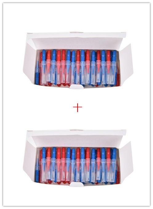 50pcs/lot Two-color Brush Head Dental Floss Tooth Floss Oral Hygiene Soft Plastic Interdental Brush Toothpick Teeth Cleaning: 100pcs
