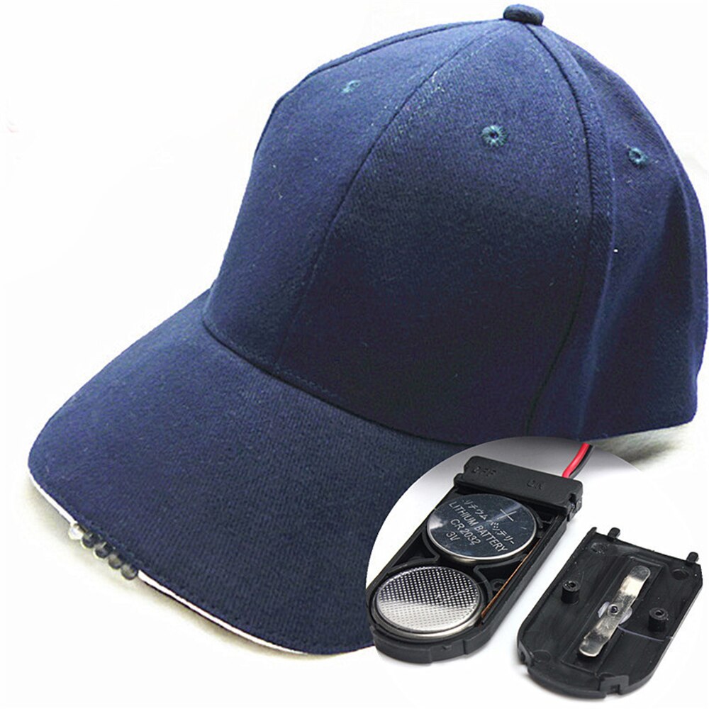 Casquette réglable pour escalade, chapeau à piles, avec lampe de poche, pour pêche, Jogging, Baseball, randonnée