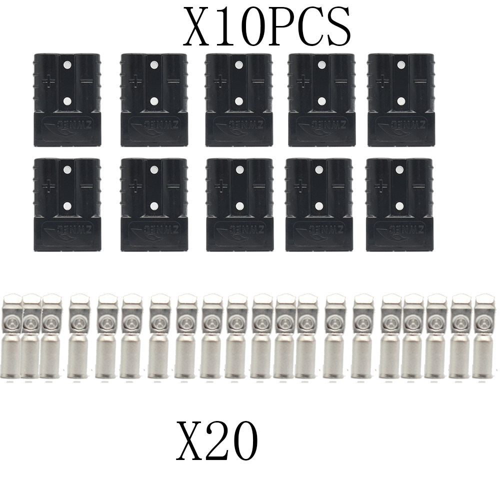 6PCS/10PCS 50A Quick Plug Battery Charging Connector Style Plug Connectors DC Power Tool Motorcycle Socket Adapter Accessories: Ivory