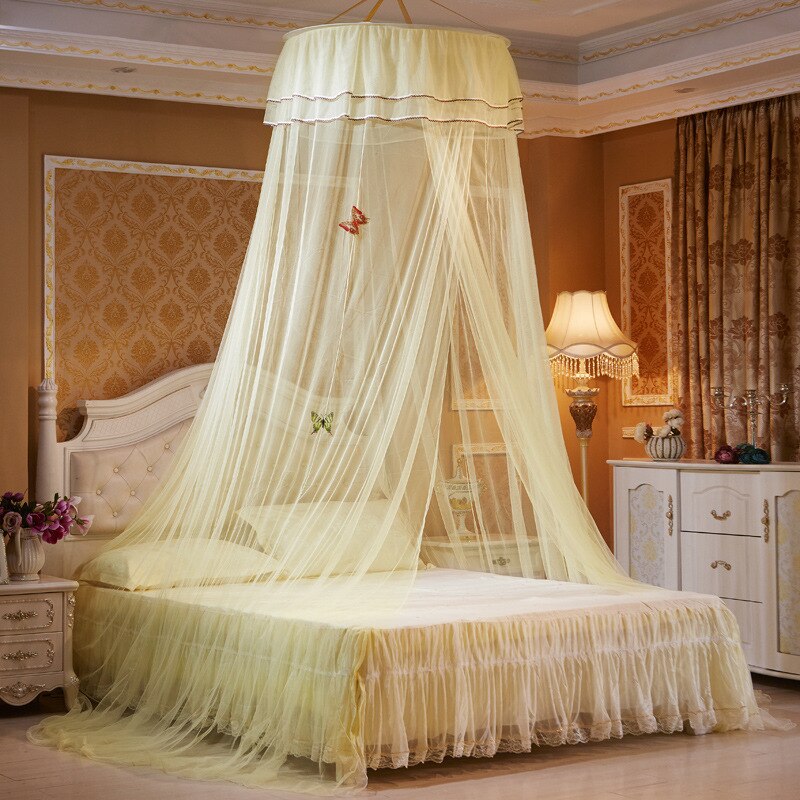 Suitable for Bed Width 1.2m-1.8m Hung Dome Mosquito Tent Student Mosquito Net Princess Round Mosquito Net Full Bed Frame