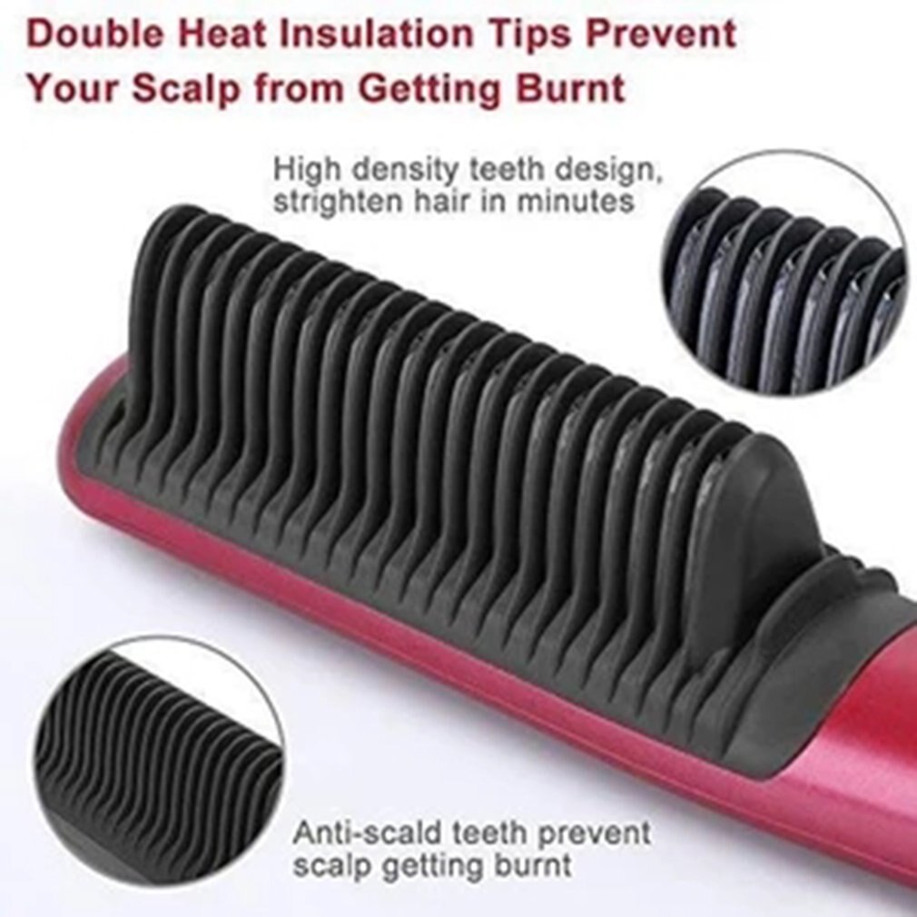 Hair Straight Styler Crystal Straight Hair Comb Hd Ceramic Straightening Splint Bangs Buckle Hair Curling Straight Hair Comb