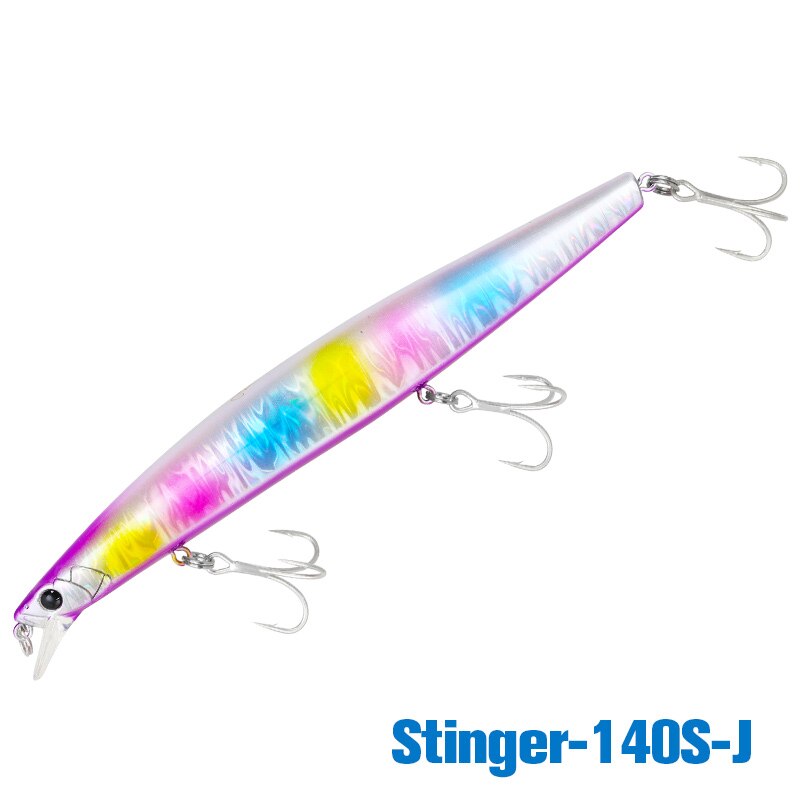 TSURINOYA 140S Sinking Minnow 140mm 26g Ultra Long Casting Fishing Lure STINGER Seabass Tuna Sea Inshore Fishing Hard Bait Model: Stinger 140S-J