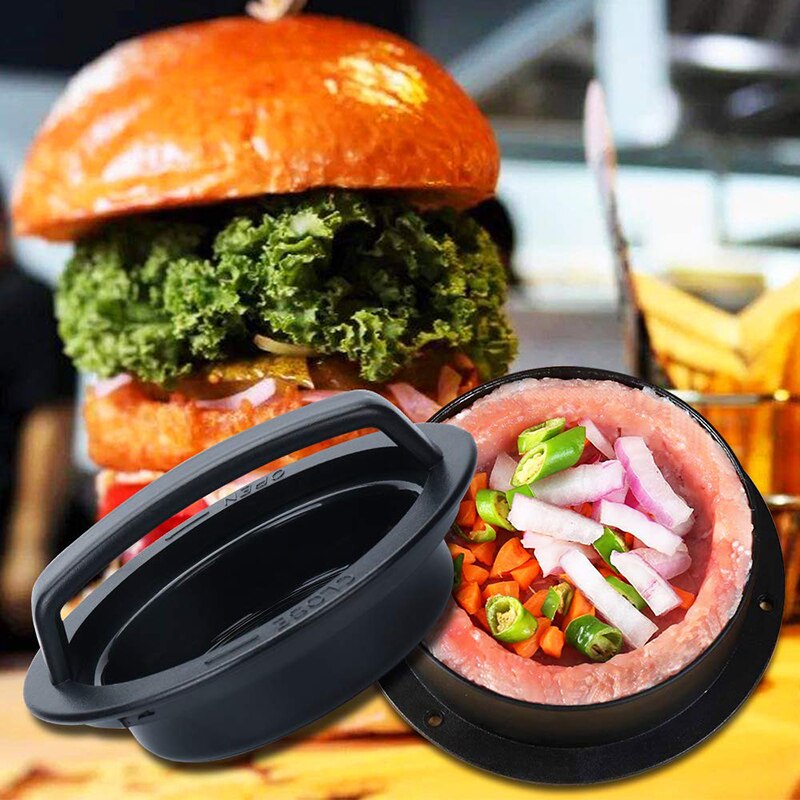 3-in-1 Stuffed Burger Press Works Best For Stuffed Burgers Sliders Regular Beef Burger BBQ Grilling Gourmet Kitchen Tool