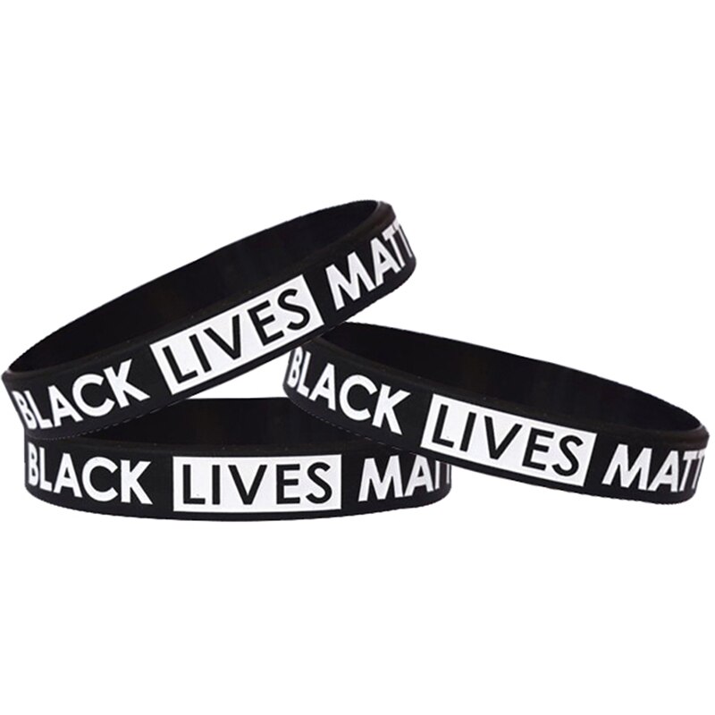 1Pc Black Leven Kwestie Polsband Black Silicone Rubber Armband & Armbanden Voor Mannen Vrouwen Sieraden