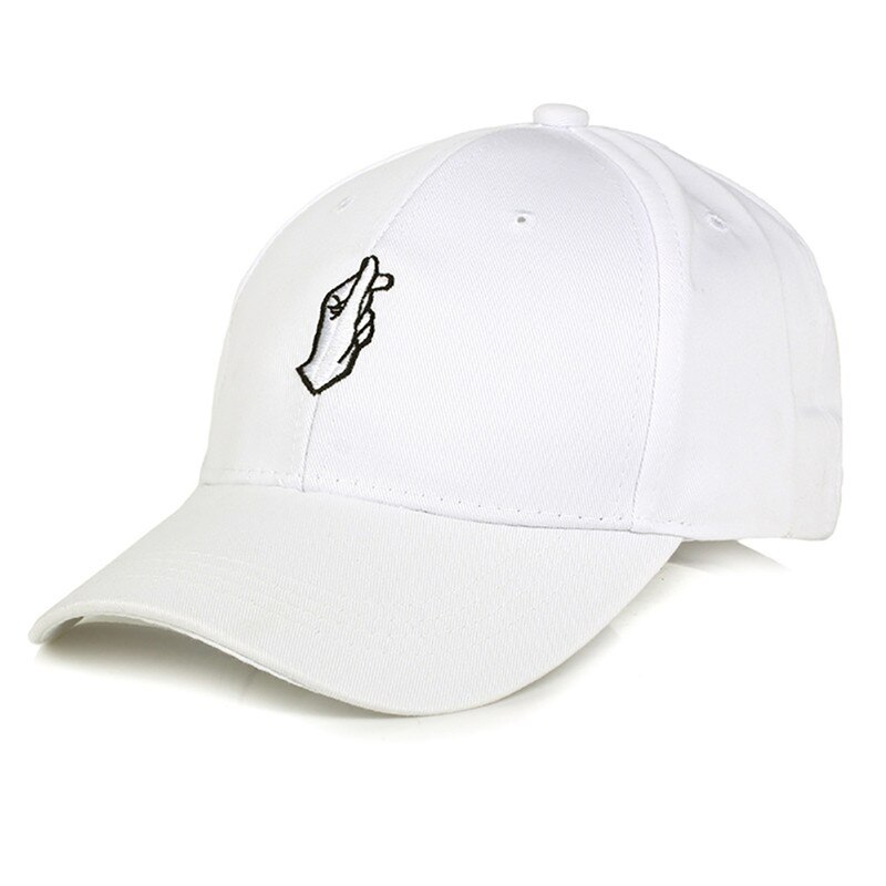 Männer Frauen Jungen Liebe Zu Finger Baseball Kappe Einstellbar Strapback Trucker Hüte Sommer Sonnenschutz Kappe Schwarz/Rosa/ weiß: Weiß