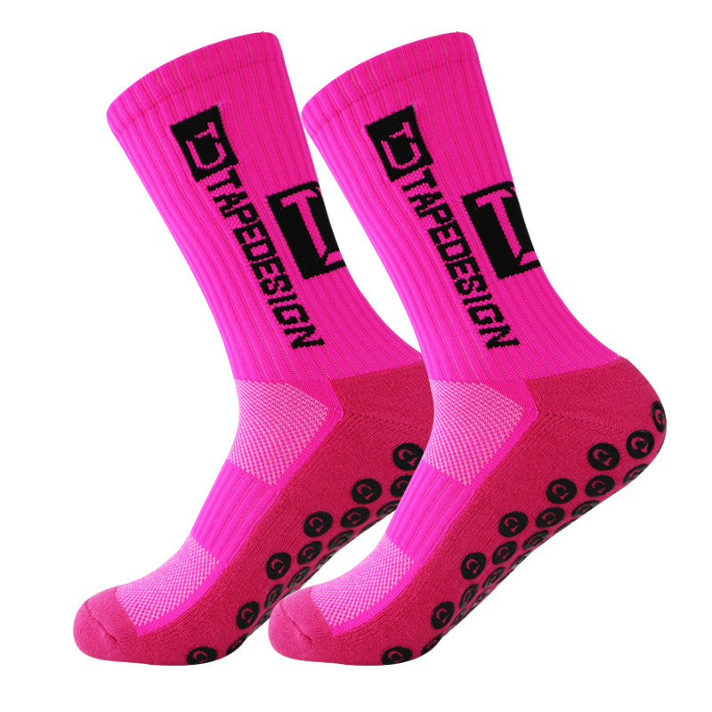 Nuevos calcetines deportivos de fútbol antideslizantes, calcetines de fútbol transpirables y gruesos para hombres y mujeres, calcetines para correr al aire libre y ciclismo