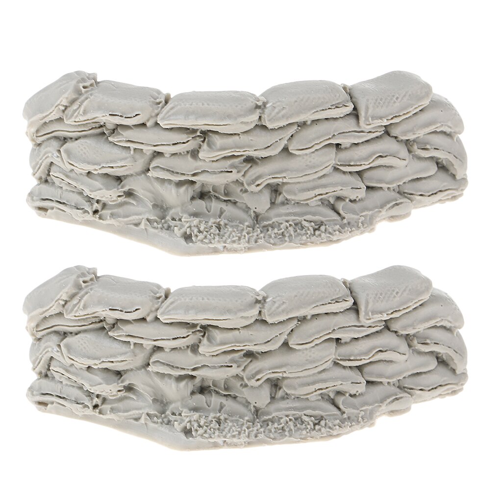 2pcs 1/35 Resin Model Scene Sand Table Accessories Sandbags Wall C Unpainted Kit