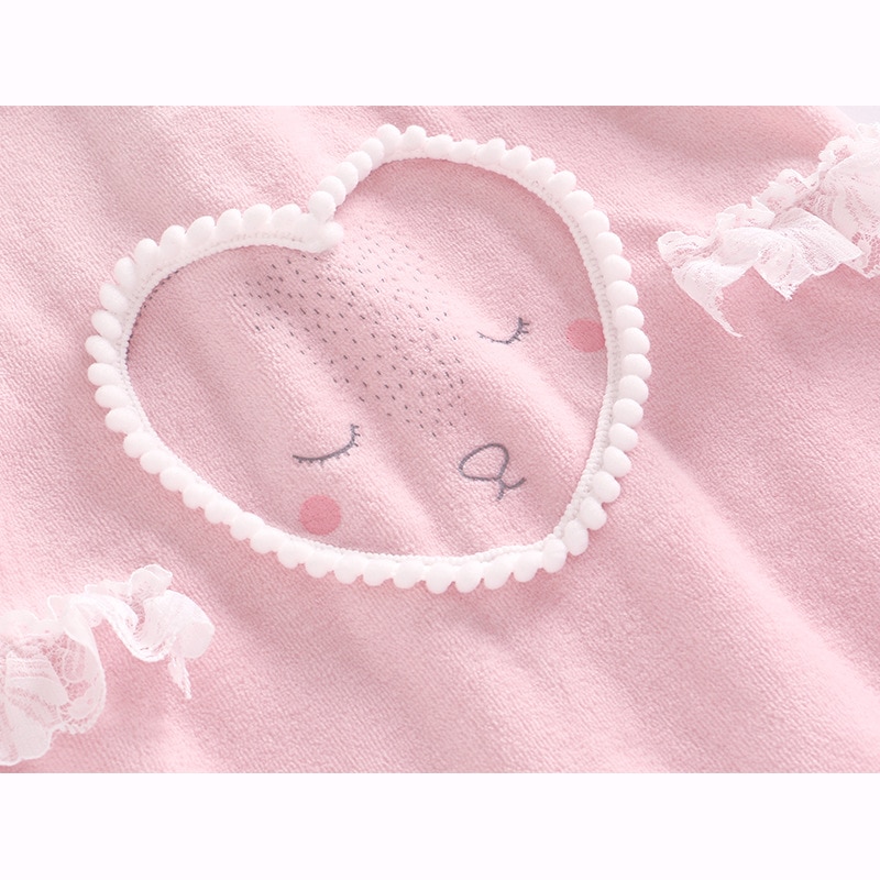 Vlinder baby girl rompers babyklær høst baby girl jumpsuits rosa kjærlighet fløyel baby baby girl jumpsuits 6 ~ 24 m