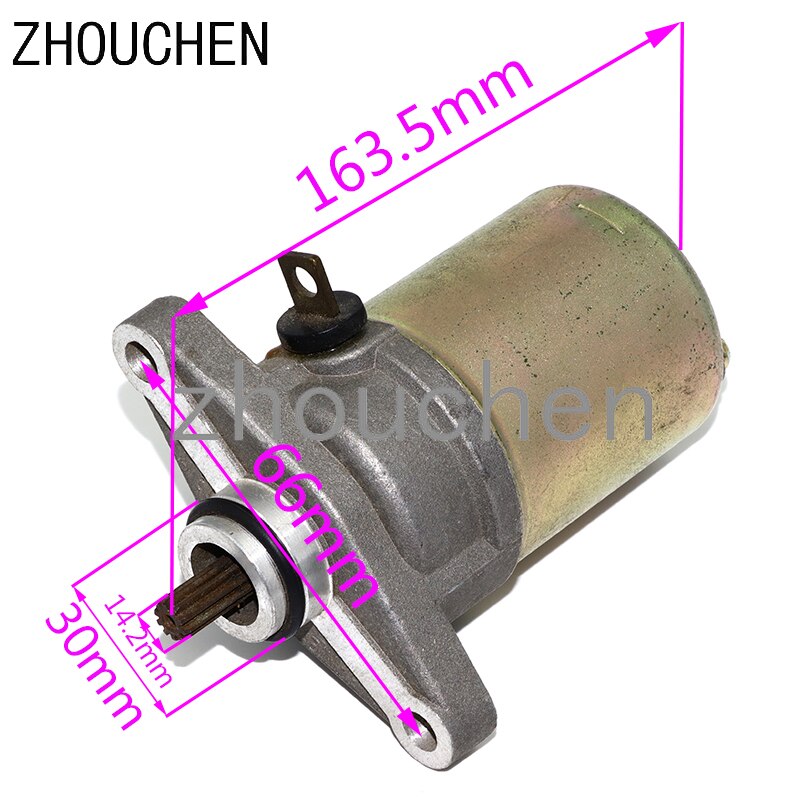 Scooter Alloy 9 Teeth Motorcycle Starter High Performance Electric Fit For LINGBEN 100cc Engine Moped CQ-164