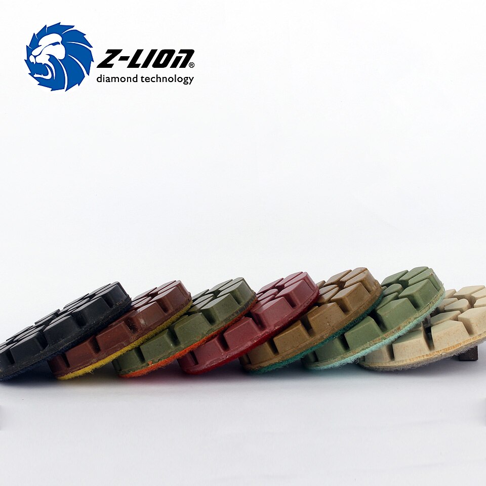 Z-LION 3 "Floor Polijsten Pads 7 Pcs Hars Bond Polijsten Pad Set Diamant Nat Beton Stenen Vloer Polijsten Slijpen disc
