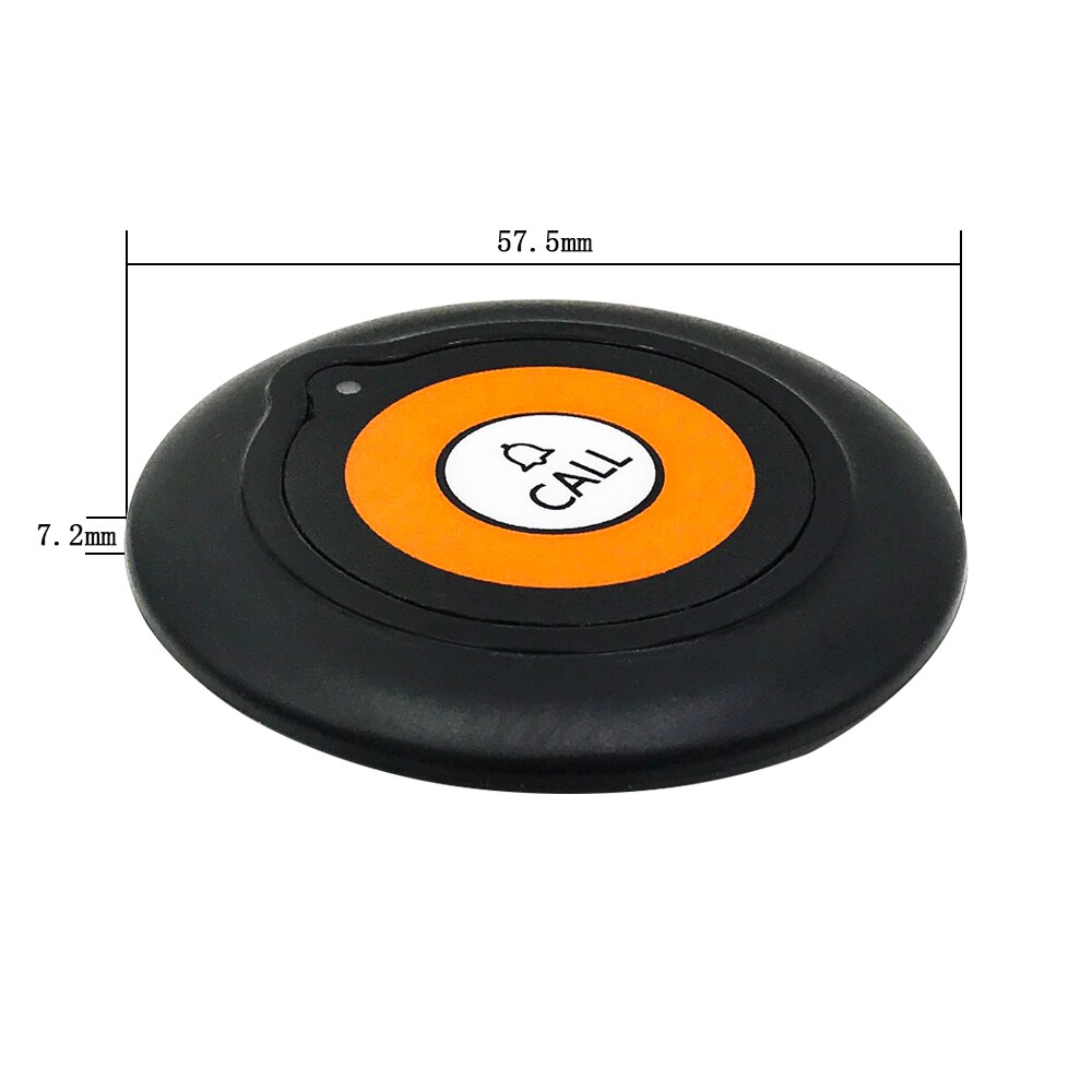 Jingle bells draadloos restaurant gast oproepsysteem 2 oproepknoppen +1 horloge ontvanger voor café, bar oproepbel