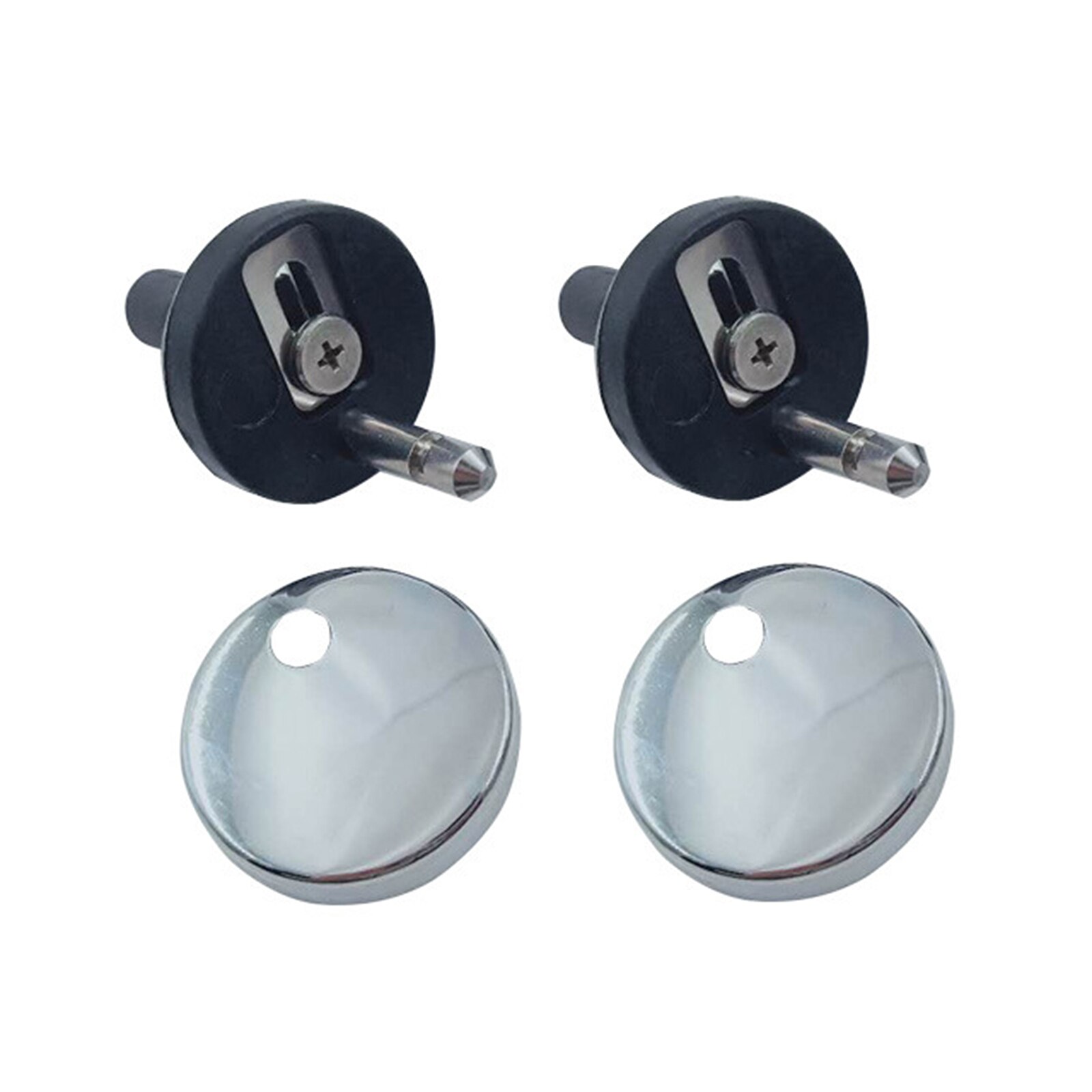 Universal Stainless Steel Screw Connection Screw Toilet Lid Accessories Top Comes With Dual Fitting Universal Close Toilet Seat