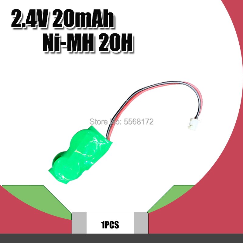 20mAh 2.4V Ni-MH con batteria a bottone ricaricabile CMOS BIOS di linea batterie Ni MH: 1pcs