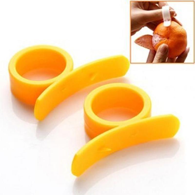 10 Uds utensilios de cocina pelador tipo dedo pelador naranja abierto pelador de naranjas