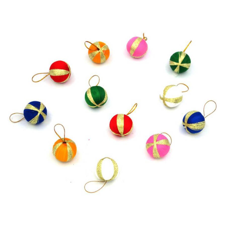 12 Stks/partij Kleurrijke Kerstballen Ornament Opknoping Kerstballen Decoratie Voor Christmas Party Xmas Bal Ornamenten Decoratie: Default Title