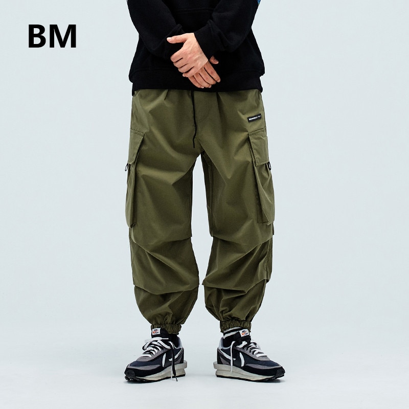 Vêtements pour hommes, Streetwear, vert de l'armée, Harajuku, , jogging Hip Hop, pantalons décontractés pantalon Harem, pantalon Cargo coréen