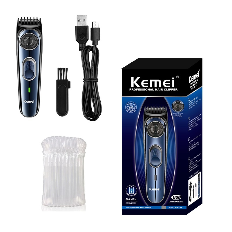 USB Barber waterdichte draadloze tondeuse Kemei km-1256 elektrische draadloze professionele tondeuse: green