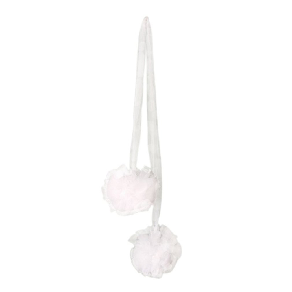 60cm jenterom dekor chiffon prinsesse himmelseng gardin sommer nett ball nordisk stil gardin myggnett ball: Hvit