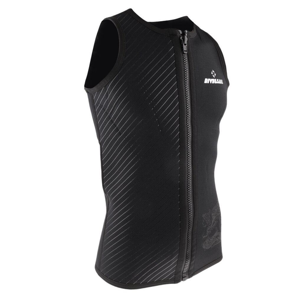 3mm neopren-herren-neoprenanzüge, hochwertiges ärmelloses neopren-overall-weste zum tauchen, surfen und schnorcheln, schwarz