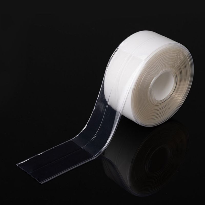 Kitchen Sink Waterproof Strip Caulk Strip PVC Self-Adhesive Waterproof Sealing Tape Wall Edge Protecto·: B