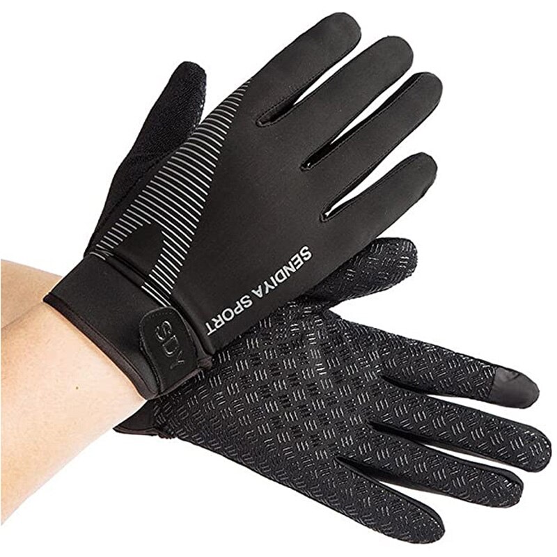 Guantes de entrenamiento de Palma protección completa y agarre Extra guantes de Fitness adecuados para entrenamiento de pesas ejercicios de Fitness: black / M