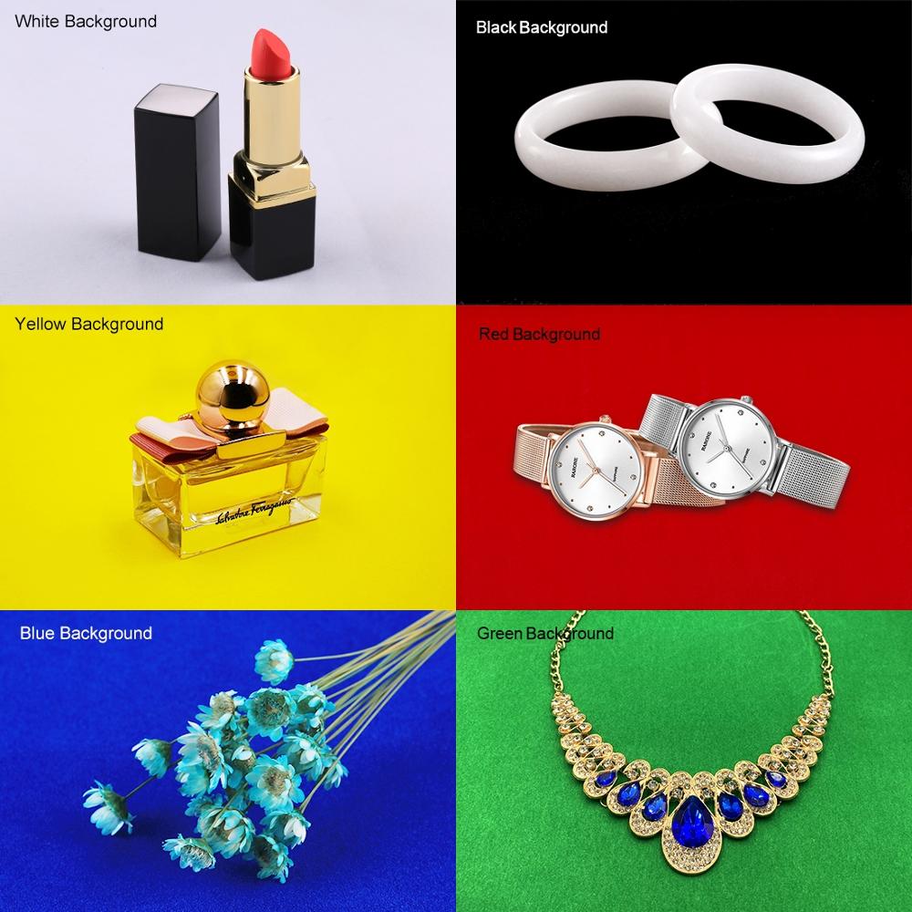 PULUZ 20cm Include 2 LED Panels Folding Portable 1100LM Light Photo Lighting Studio Shooting Tent Box Kit with 6 Colors Backdrop