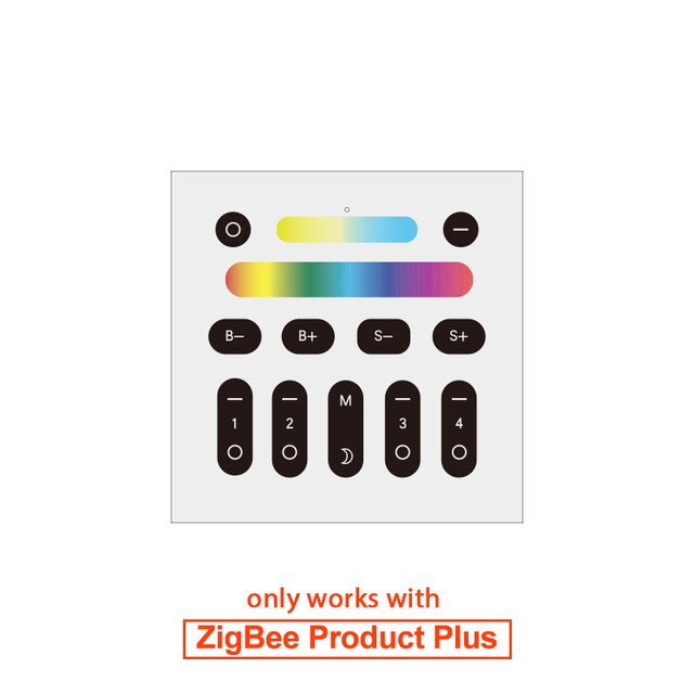 GLEDOPTO ZigBee RGBW Controller Plus Strip Controller Compatible With Zigbee Hub Remote Control Voice Control DC12-24V LED Smart: Wall Switch