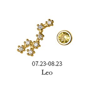 MloveAcc 12 Konstellation Stern Asymmetrie Ohr Studs Kristall Sternzeichen Wassermann Krebs Skorpion Piercing Stud Ohrringe für Frauen Mädchen: Leo