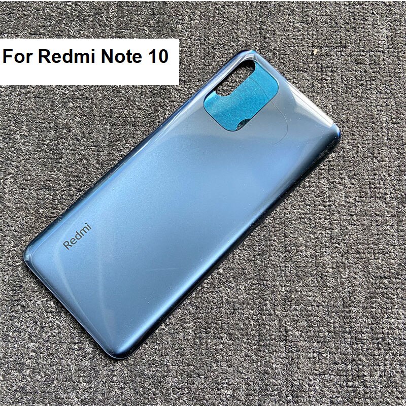 Battery Cover For Xiaomi Redmi Note 10 Pro 5G Max Back Housing Glass Rear Door Case Panel With Adhesive Sticker: Note 10 gray