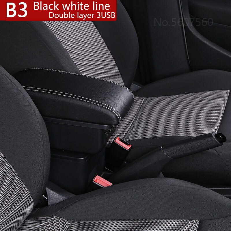 Accoudoir de voiture MINI Cooper, Countryman R60, R56, R57, R58, R53, accoudoir de voiture, meubles, accessoires de voiture: B3 black white 3USB