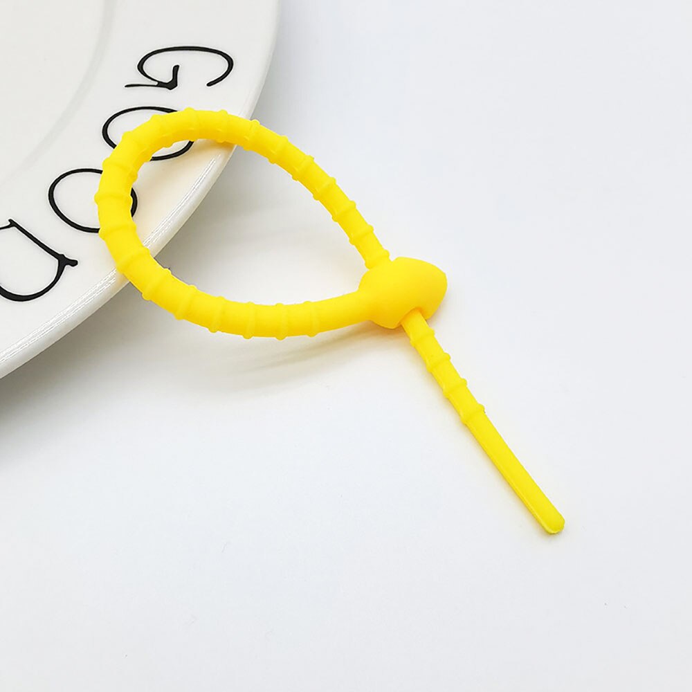 Silicone world Silicone cable ties Cable Strap Clips Wire Organizer Data Cable Clip Cable Tie Cord Winder Holder Keeper Manager: Silver