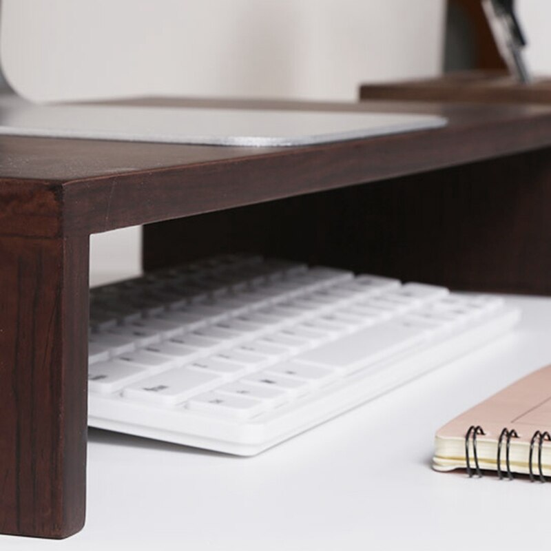 Multifunctionele houten desktop monitorstandaard, computerschermverhoger, houten plankplint, sterke laptopstandaard, bureauhouder, notebook, tv