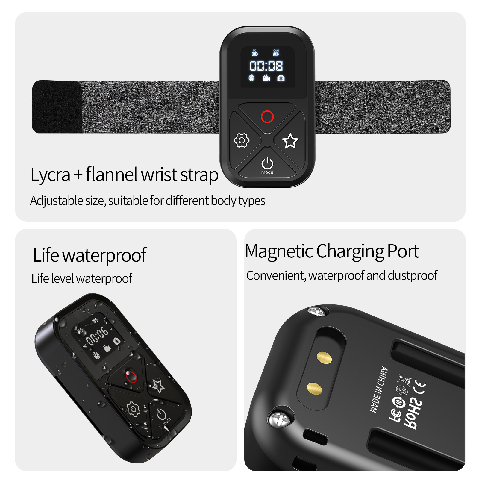 TELESIN – télécommande intelligente sans fil Bluetooth, pour GoPro Hero 10 Black/GoPro 9 Hero 8 Max, accessoire de caméra d&#39;action, Original