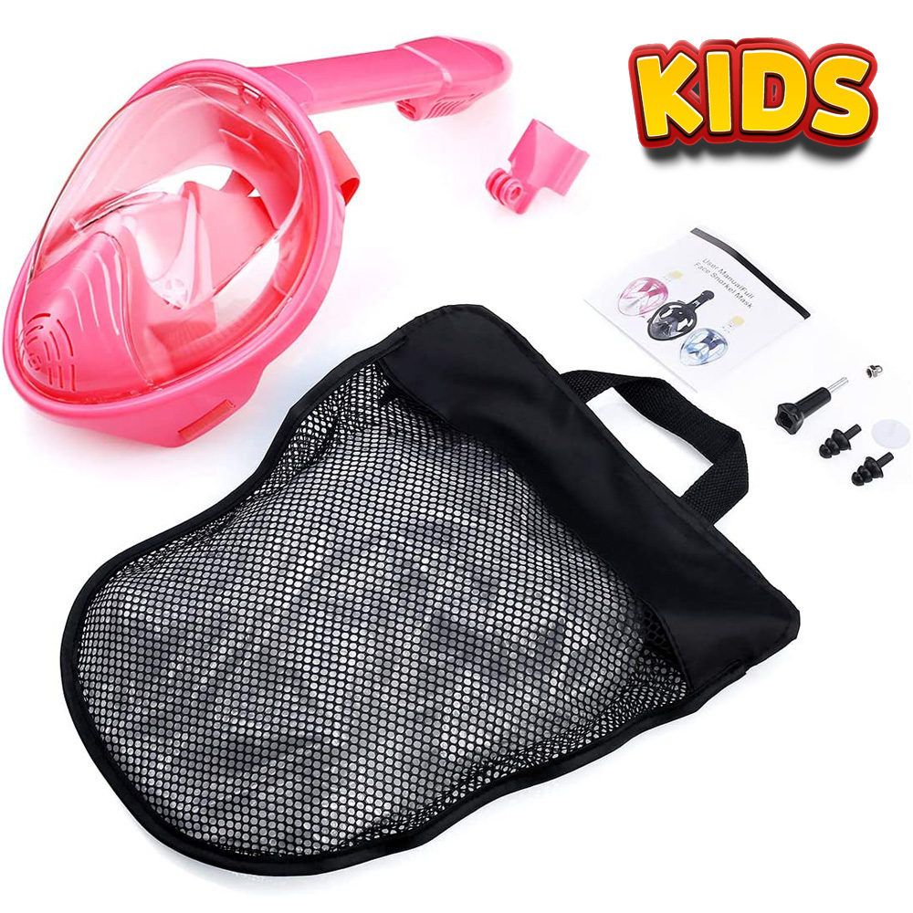 Volledige Gezicht Snorkel Masker Met Afneembare Camera Mount, snorkelen Zwemmen Duiken Masker Wide View Anti-Fog Anti-Lek Voor Volwassen Kinderen