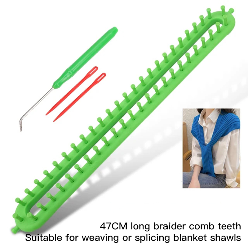 Rectangle Round Knitting Loom Weaving Scarf Sweater Hat Shawl Stitching Knitting Machine DIY Handmade Craft Braiding Tool: Yellow