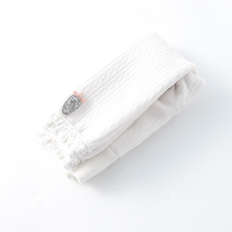 Efterår og vinter varme leggings afslappet søde bukser børn piger tegneserie applikationer børn leggings tøj: W / Xl (110-120cm)