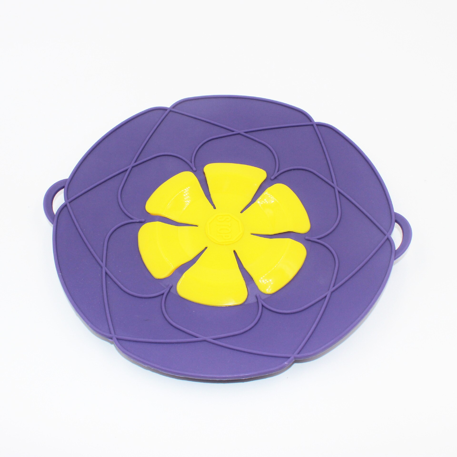 Spill Stopper Pot Lid Cover, Silicone Soup Boiled Anti-Spill Lids, FDA Free Boil Over Preventer Porridge Stopping Safeguards: Purple
