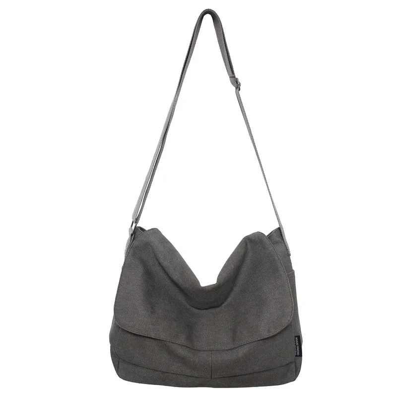 Herren-umhängetasche, vielseitig, vintage-canvas, studenten-messenger-bag, marken-tooling-wind-schultertasche, postbotentasche, 가방 sac: Grau