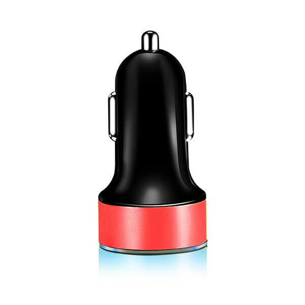 Universele Dual Usb Car Charger 3.1A 5V Met Led Display Telefoon Auto-Oplader Voor Xiaomi Samsung S8 Iphone X 8 Plus Tablet A2: Red