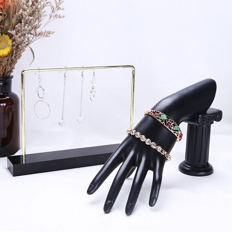 Acrilico dei monili del metallo del basamento mensola dell'organizzatore del supporto di visualizzazione per la collana del braccialetto accessori per capelli keychain gingillo della cassa del gancio