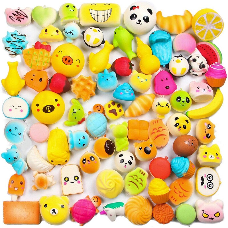 Zufällig Squishies Langsam steigend Kawaii Simulation SchöNe Dekompression Spielzeug Stressabbau Ball PU Schlüsselanhänger Smooshy Matschig