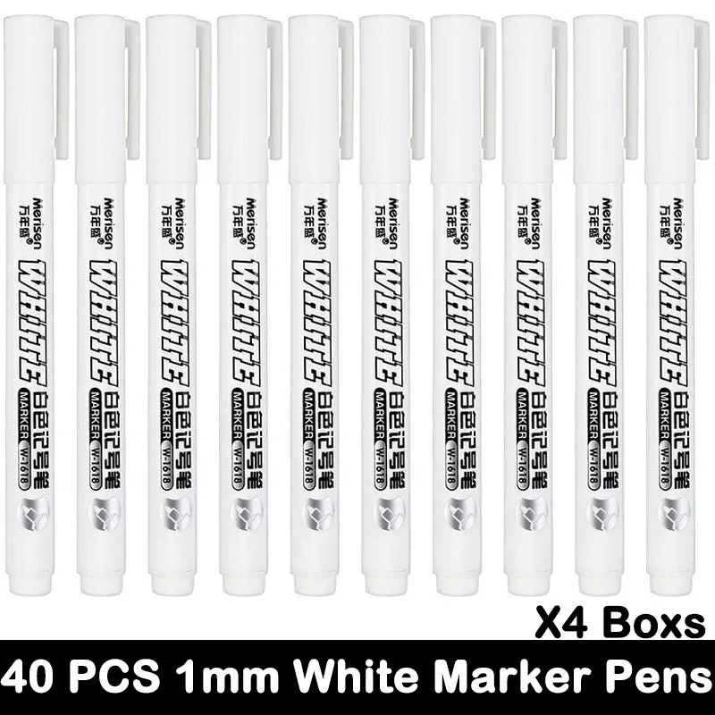 10/100 PCS White Marker Pen Paint Oily Waterproof Tire Painting Graffiti Pens Permanent Pen Stationery Art Office Supplies: black