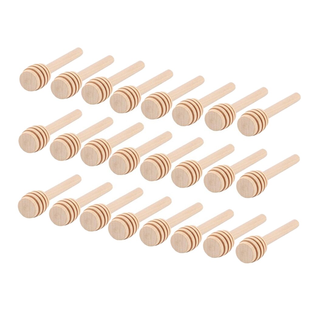 24Pcs Honey Dipper Sticks, Wooden Honeycomb Stick, Mini Honey Stirrer Stick for Drizzle Honey Melted Chocolate, Caramel